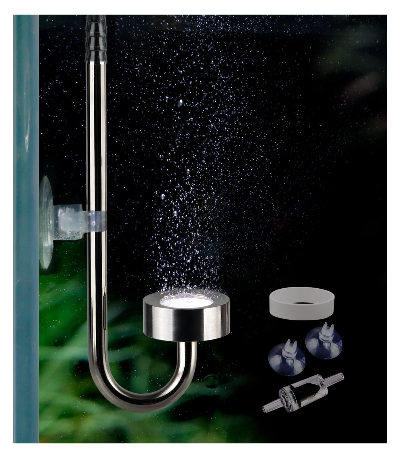 Clscea Stainless Steel CO2 Diffuser Atomizer for Aquarium Plants