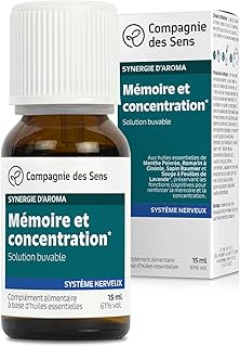 MÉMOIRE ET CONCENTRATION - Huiles essentielles en solution buvable