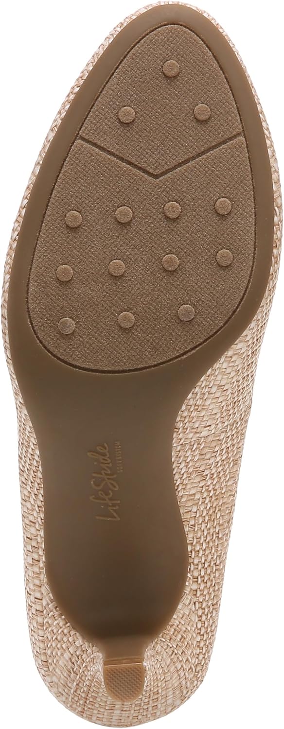 LifeStride Womens Parigi Pumps Natural Beige Raffia 8.5 M - Image 4