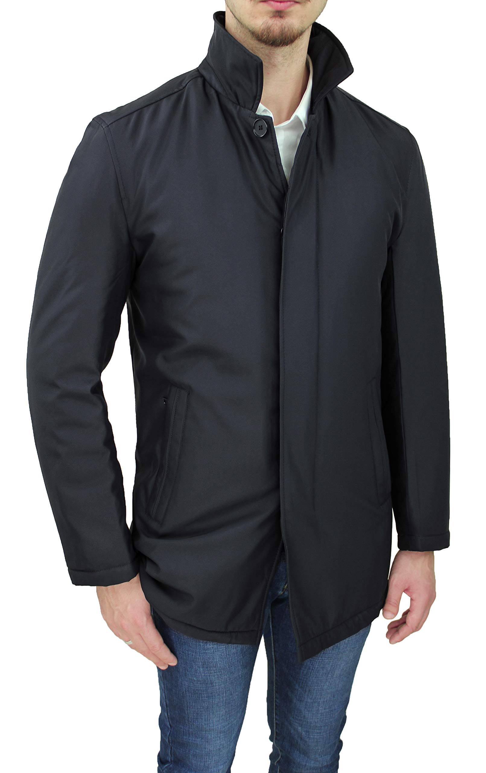 Evoga Giaccone Soprabito Uomo Sartoriale Giacca Cappotto Trench Elegante Invernale