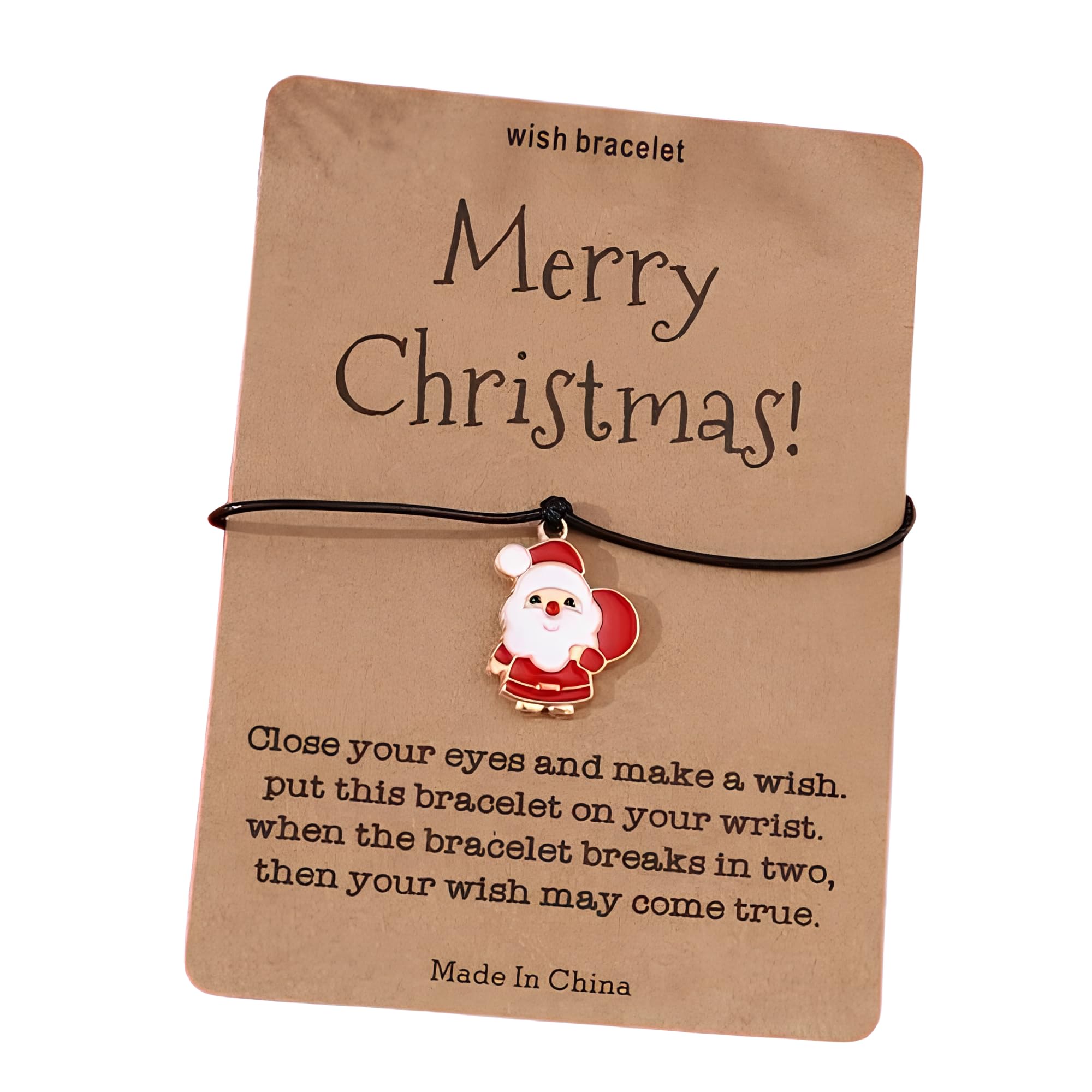 Belia Christmas Wish Bracelet, Holiday Themed Charm Bracelet With Santa Pendant, Magical Jewelry Gift for All Ages, Unique Gift Idea for GF, Wife, Kids, Mom, Sis