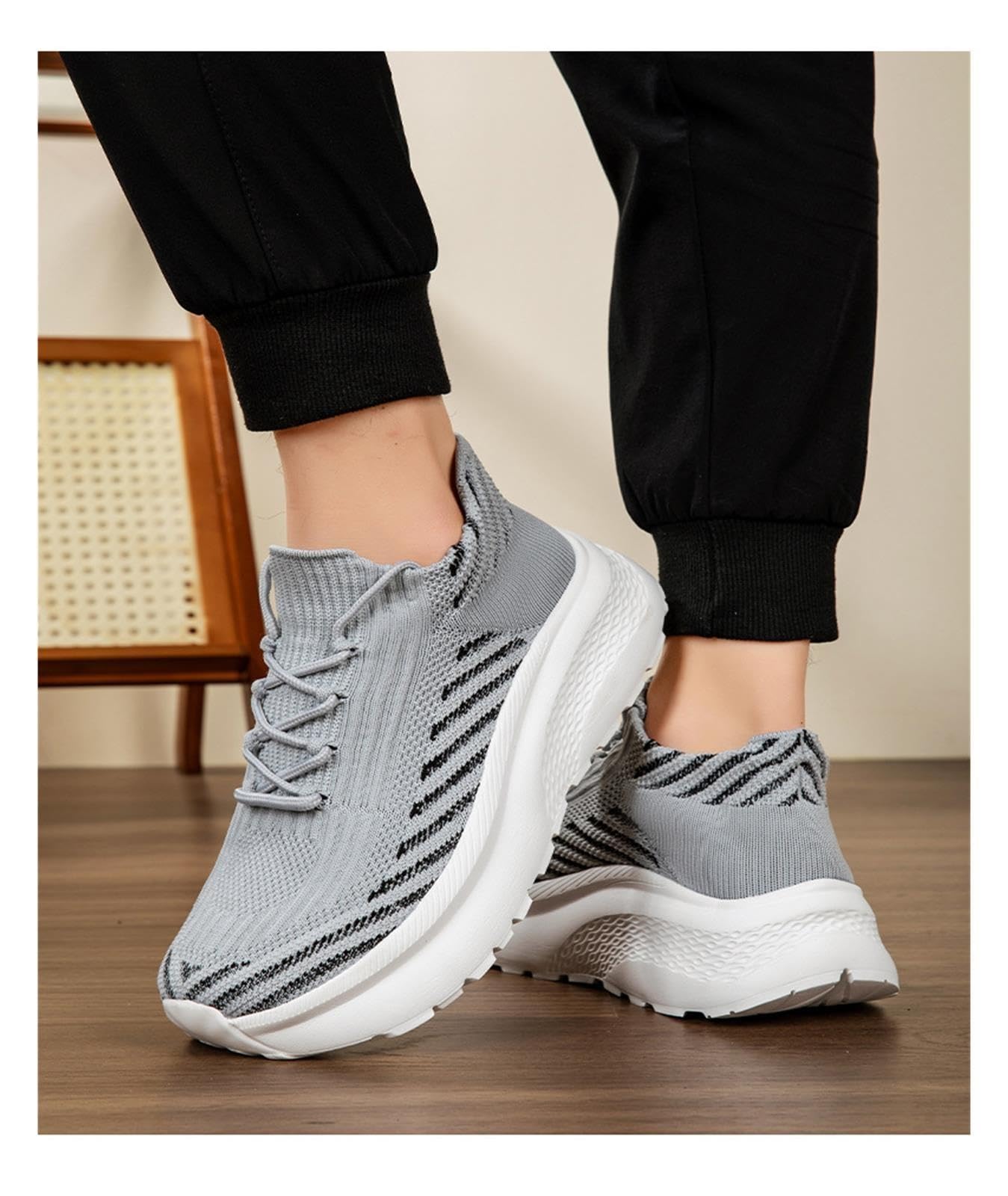 Zapatillas Plataforma Unisex Altura Malla Transpirable Zapatos Casual