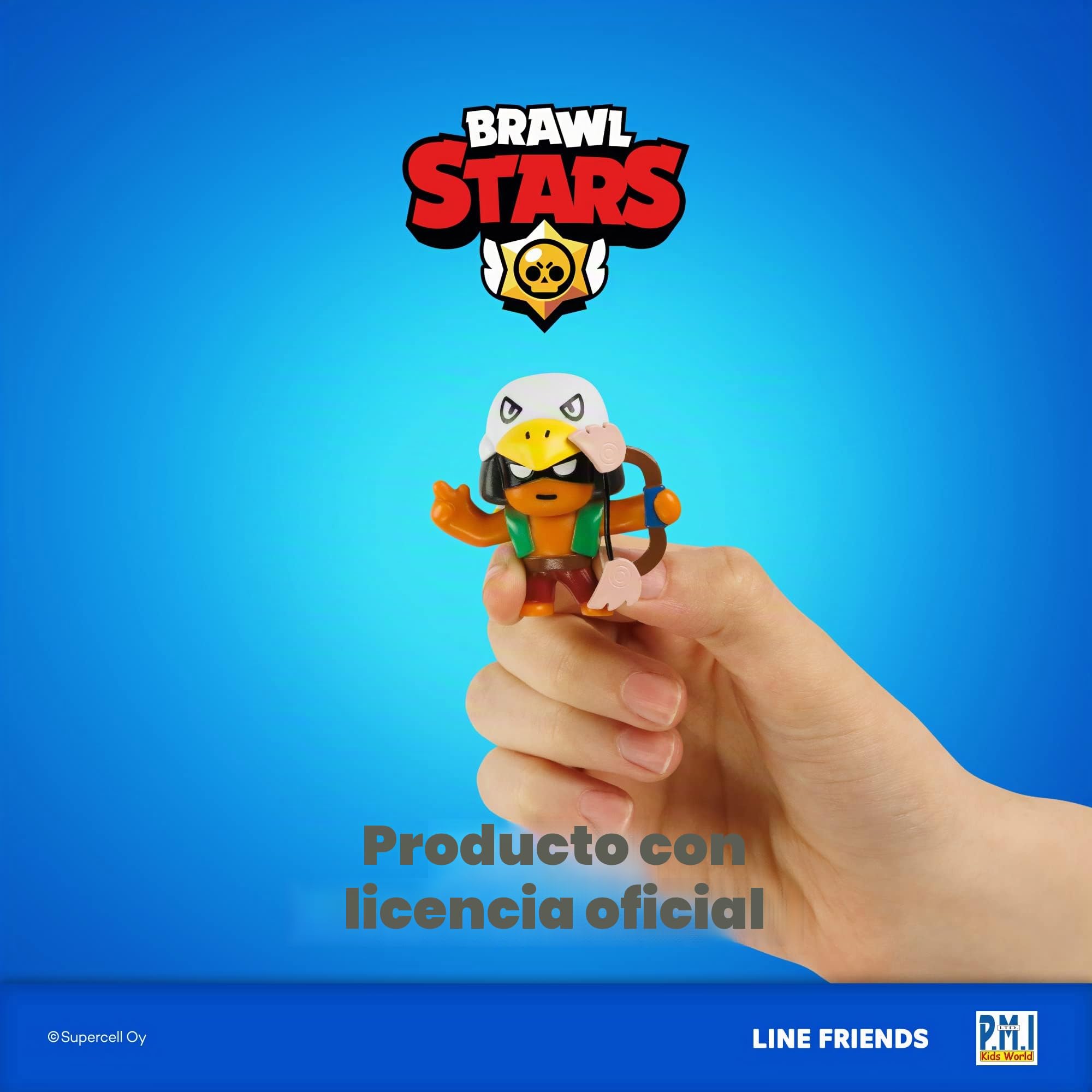 Brawl Stars Minifiguras coleccionables de Lujo, Paquete de 8 | 2 Personajes misteriosos | 1 Figura de Piel Plateada | Figuras de 2 Pulgadas | Juguetes con Licencia Oficial de P.M.I. | Supercell |