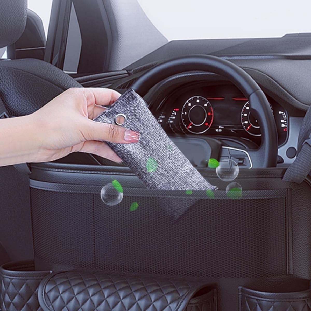 Bolsas de carbón Activado,4 Piezas Bolsas purificadoras de Aire de carbón de bambú,ambientador Natural para Zapatos,para el hogar,Coche,Armario,Mascotas,Desodorante de habitación de Humo