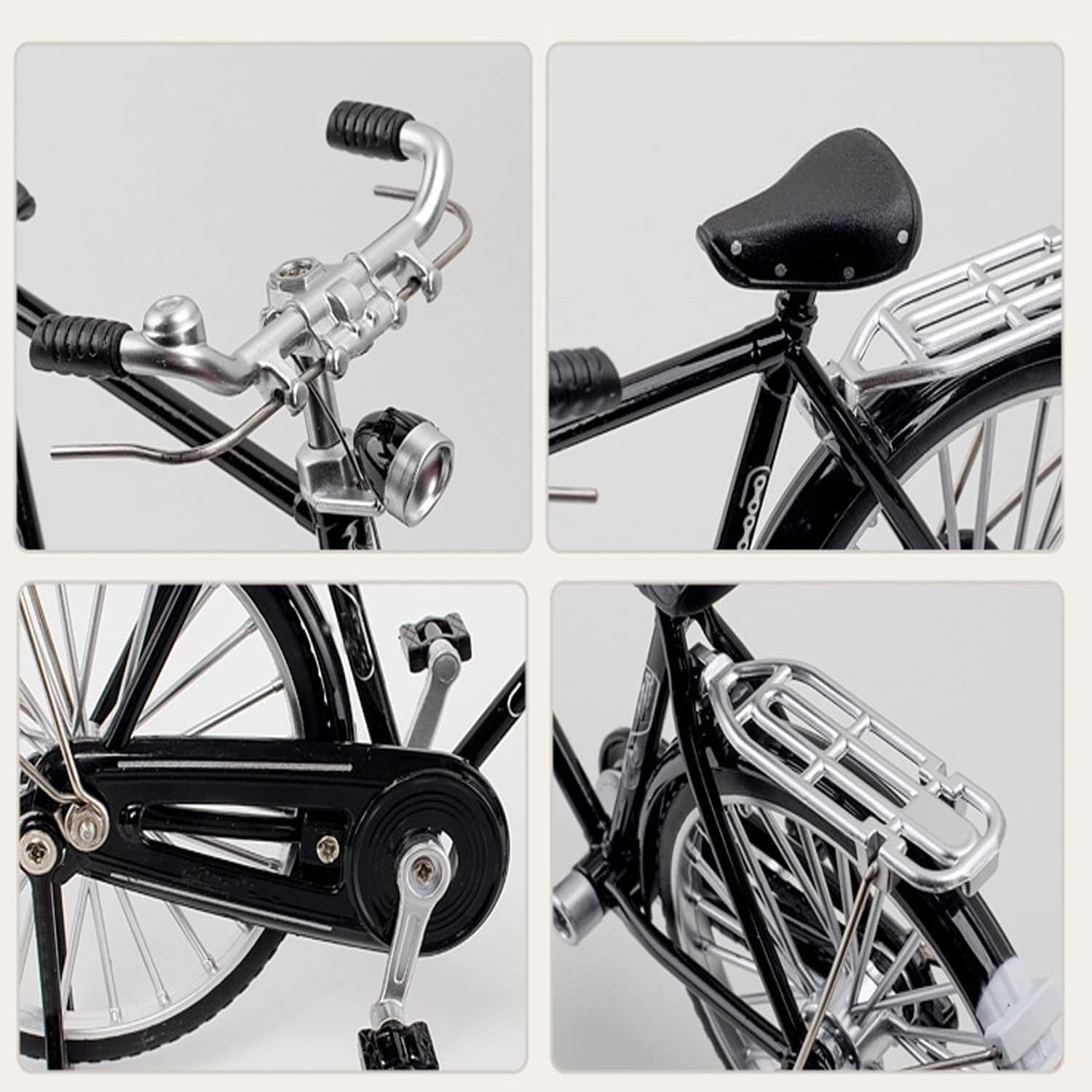 1:8 Scale Die-Cast Alloy Mini BMX Mountain Bike Finger Bicycle Toy Desktop Decoration Crafts for Cycling Lovers Bike Racers Athletes Children Boys and Girls (1:8 Mini BMX Mountain Bicycle Black) 2