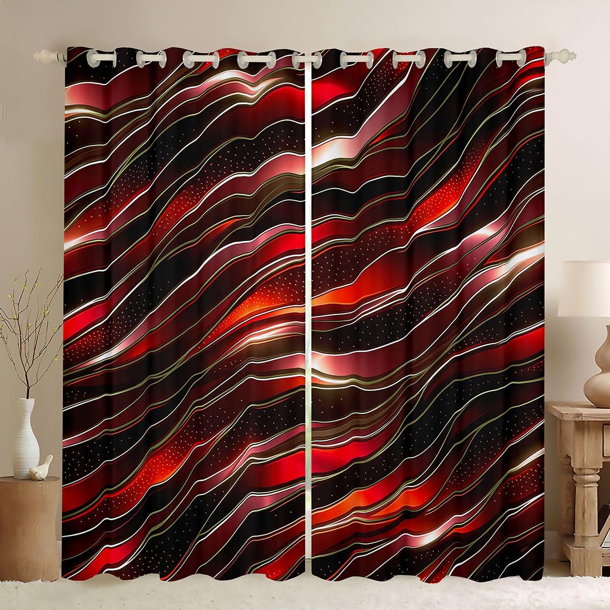 Rideau occultant 140x245 rideau voilage lignes lumineuses néon