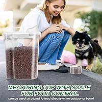 Vista 6 de TBMax Contenedor de almacenamiento de alimentos para perros de 5 a 7 libras, recipiente hermético de comida para gatos con boquilla más grande