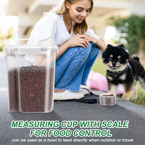 Miniatura 6 de TBMax Contenedor de almacenamiento de alimentos para perros de 5 a 7 libras, recipiente hermético de comida para gatos con boquilla más grande y