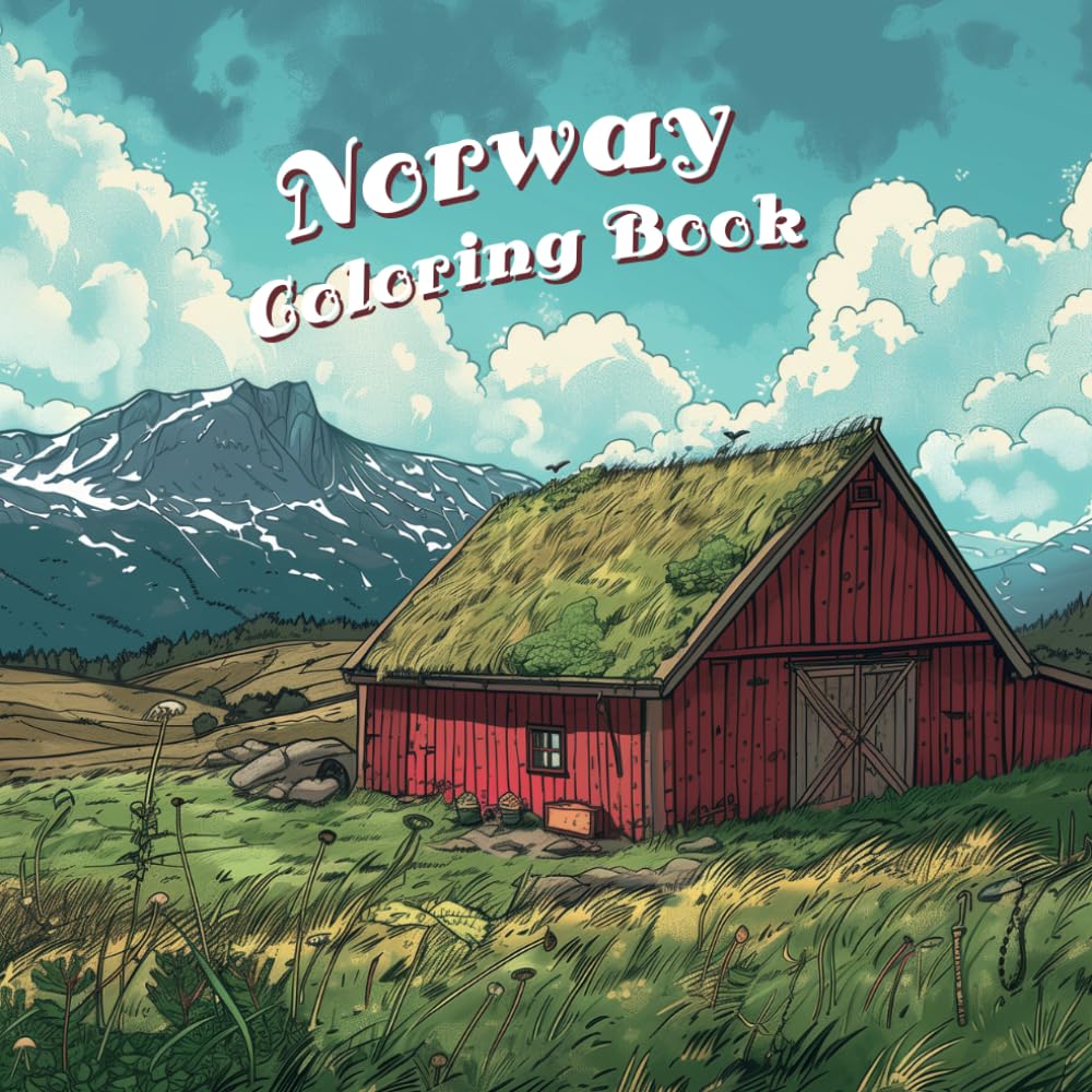 Norway Coloring Book: 50 Amazing Illustrations of Norwegian Culture and Landscapes to Color in (Countries of the World to Color)