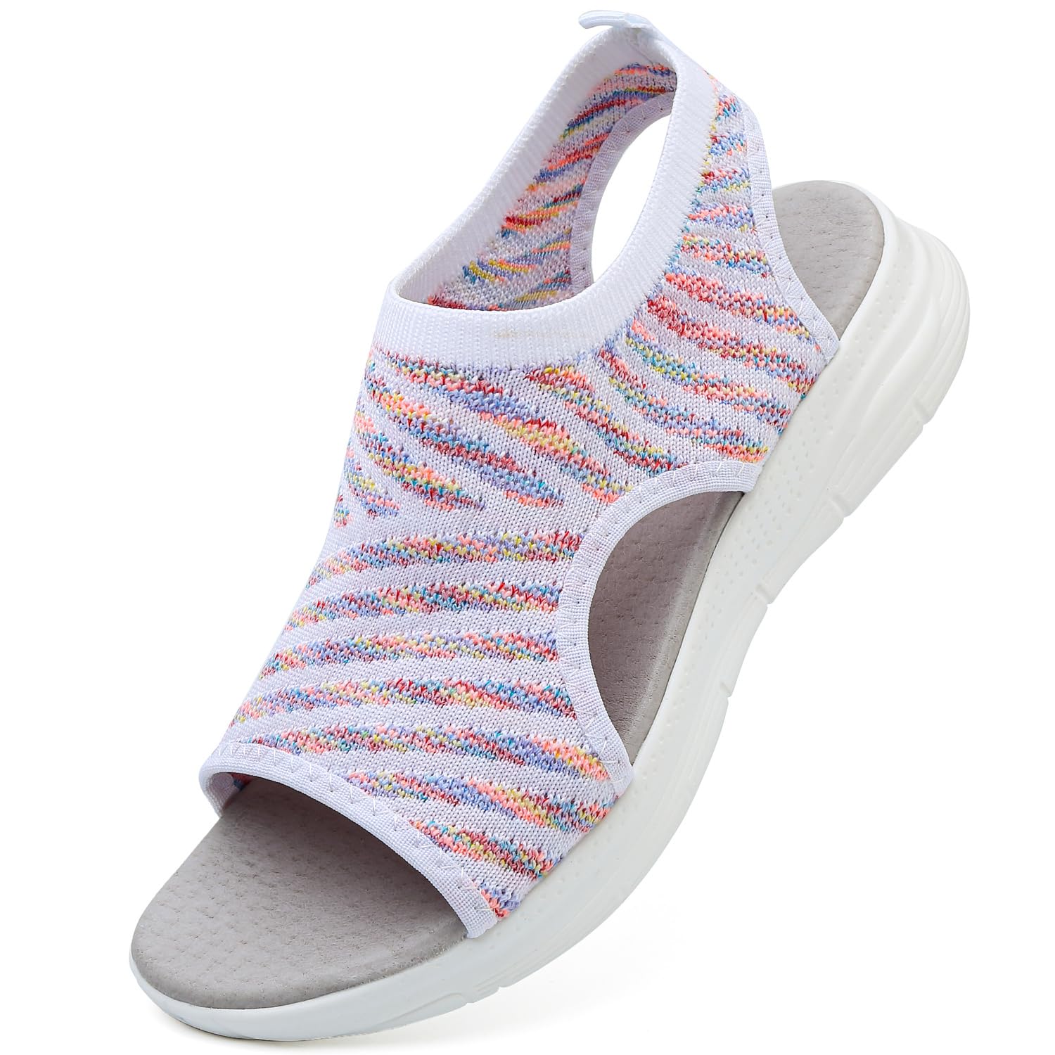 Sandalias Ortopedicas Mujer Ligero Casual Zapatos con Punta Abierta Cuña Lavable de Verano Sandalias para Caminar
