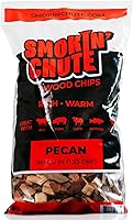 Vista 1 de Virutas de madera de nuez para ahumar, sabor rico y cálido, perfecto para parrillas ahumadoras, no necesita remojo, fabricado en Estados Unidos