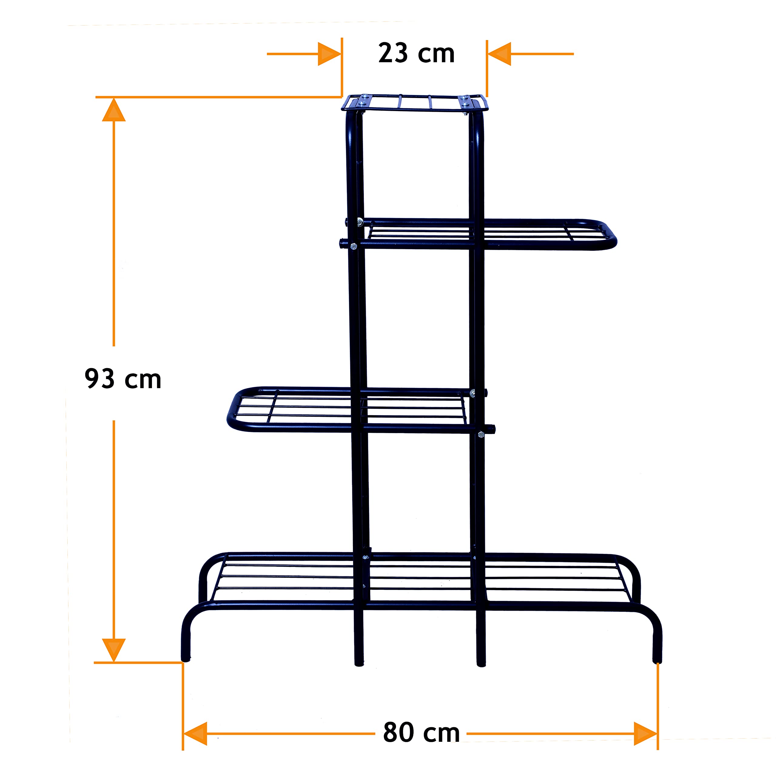 D&V Engineering 4 Tier Metal Plant Stand - Black -7