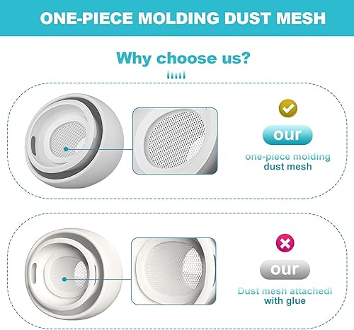 Miniatura 3 de W&Y 3 pares de almohadillas de repuesto para AirPods Pro y 2 generación, audífonos de silicona con reducción de ruido con protección contra el