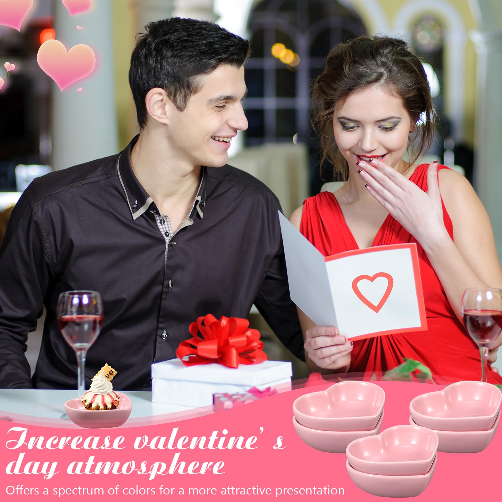 Amazon.co.jp: ZCYSRLQIN ハート型ボウル セラミックディップボウル