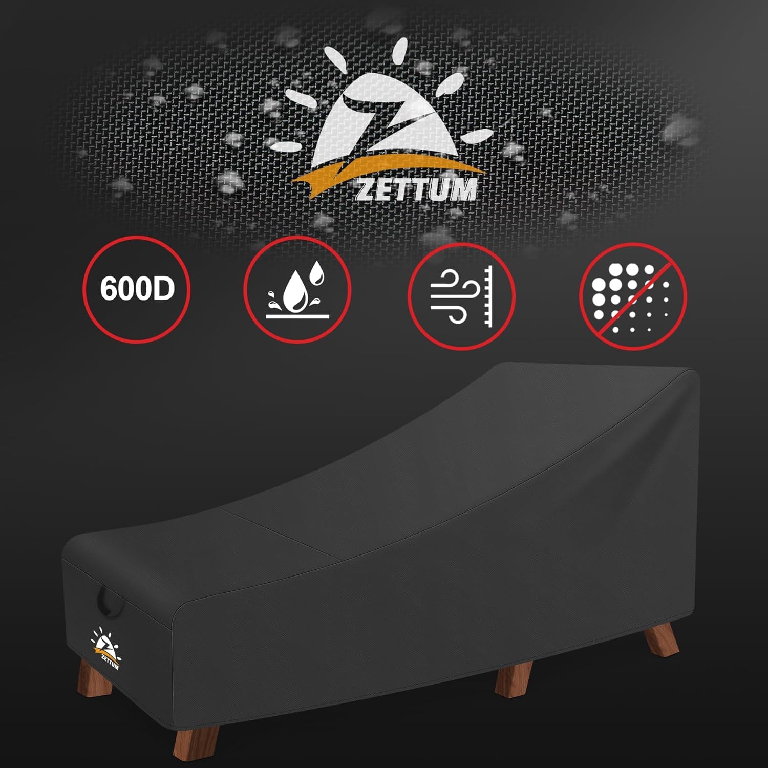 Copertura Impermeabile Per Lettino Da Giardino 160 Cm - Resistente UV E Vento Per Esterno - Foto 11