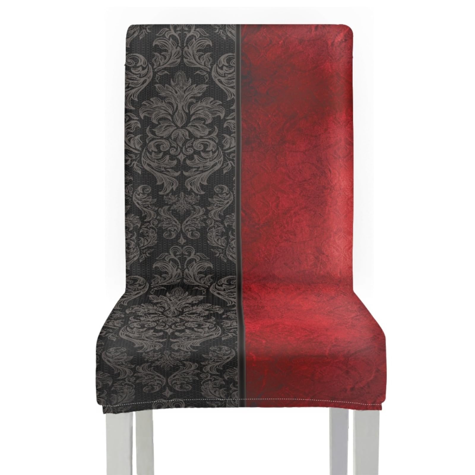 Stuhlüberzieher Elegantes Rot Stuhl Überzieher Stuhlhussen 6er Set | Spandex Stuhl Hussen Waschbar Abnehmbare Stretch Hussen für Stühle Langlebig Stuhlbezug Universal für Küche,Restaurant,Hotel