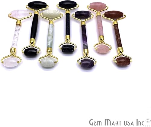 Miniatura 9 de Select Your Face Roller, Two Stone, Gold Plated, Healing Stones, Massage Tool, Beauty Product, Healthy Living, Skin Care, Handcrafted Tool (CHPR)