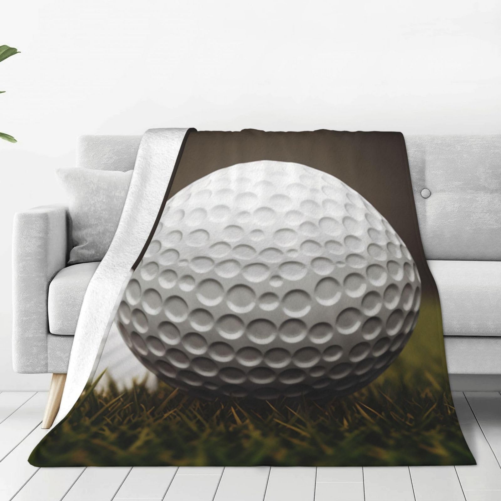 Couverture flanelle golf anti-poussière plaid microfibre doux canapé
