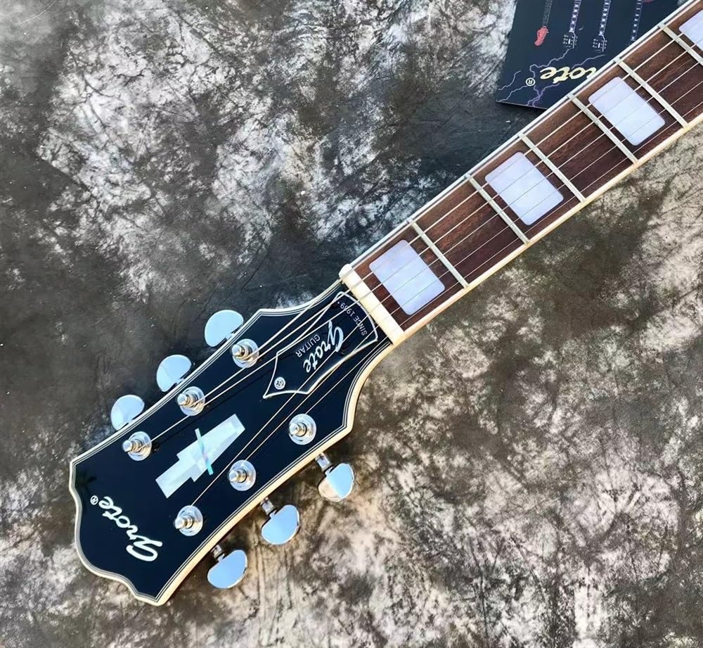 Chitarre elettriche Jazz Lefty classiche personalizzate Chitarra elettrica personalizzata for mancini con foro F a corpo cavo
