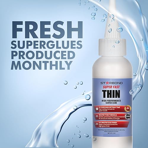 Miniatura 2 de Starbond Pegamento CA fino súper rápido de 4.5 onzas (súper pegamento de cianoacrilato de alta calidad) para carpintería, torneado de madera,