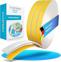 SilverRack 15m Dichtungsband selbstklebend Weiß [6 mm x 1,5 mm] - Schaumstoff Klebeband für Tür Dichtung, Fensterdichtung - Türdichtung Abdichtungsband - Fenster abdichten - Dichtband Isolierung
