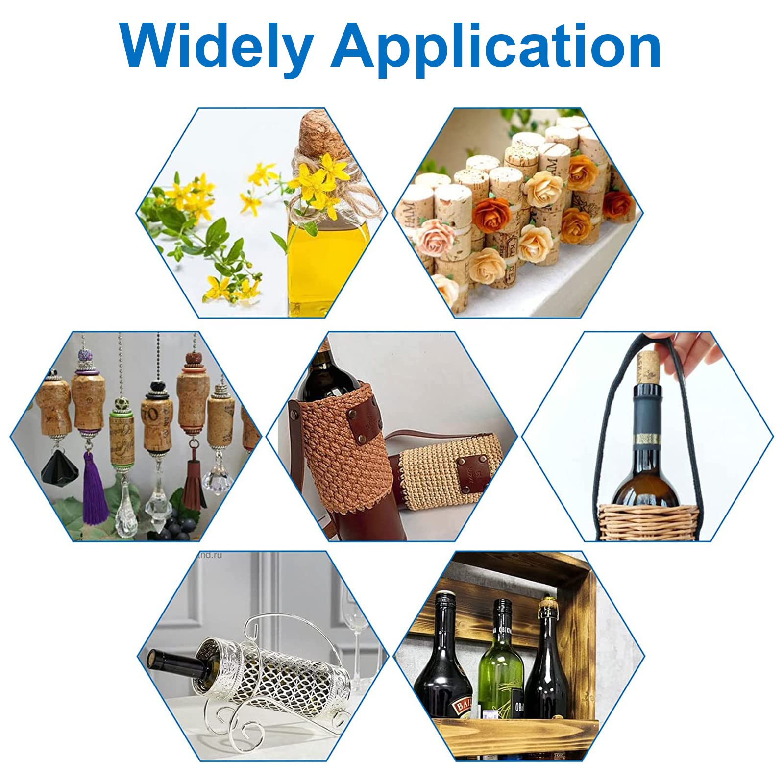INCREWAY Natural Wooden Wine Stoppers - 24 Pcs Tapered Corks for Home DIY Bottles (22 x 17 x 37 mm), 24PCS-22*17*37mm - Image 3