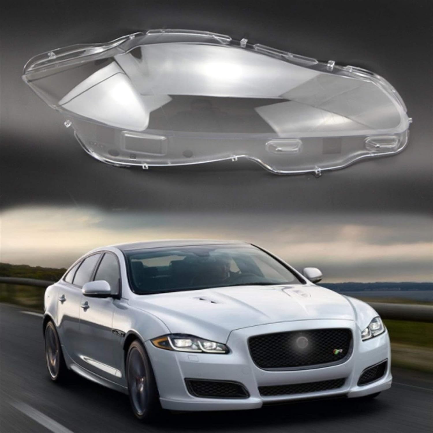 セール 車のヘッドライト保護シェル ジャガーXJL LENSランプシェードレンズ保護プラスチックヘッドライトカバーヘッドライトガラス