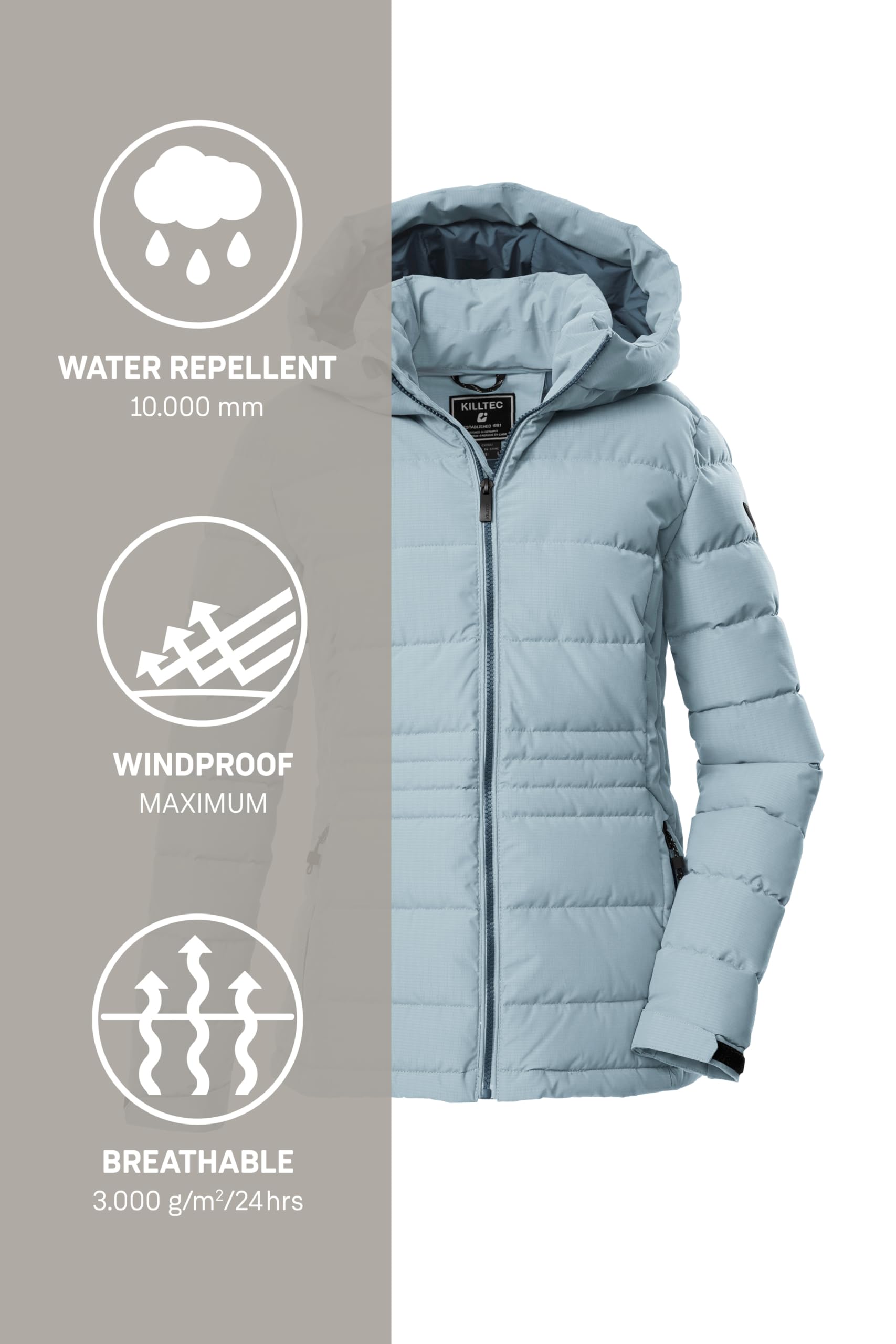 Killtec Women's Kow 10 Wmn Qltd Jckt Quilted jacket in down look with hood
