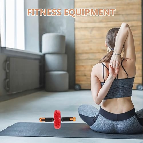 Miniatura 6 de CHILDWEET Compact Ab Roller Wheel for Abdominal Exercise with Ergonomic Handles and Stable Resistance Spring Mechanism Fitness Equipment for Home