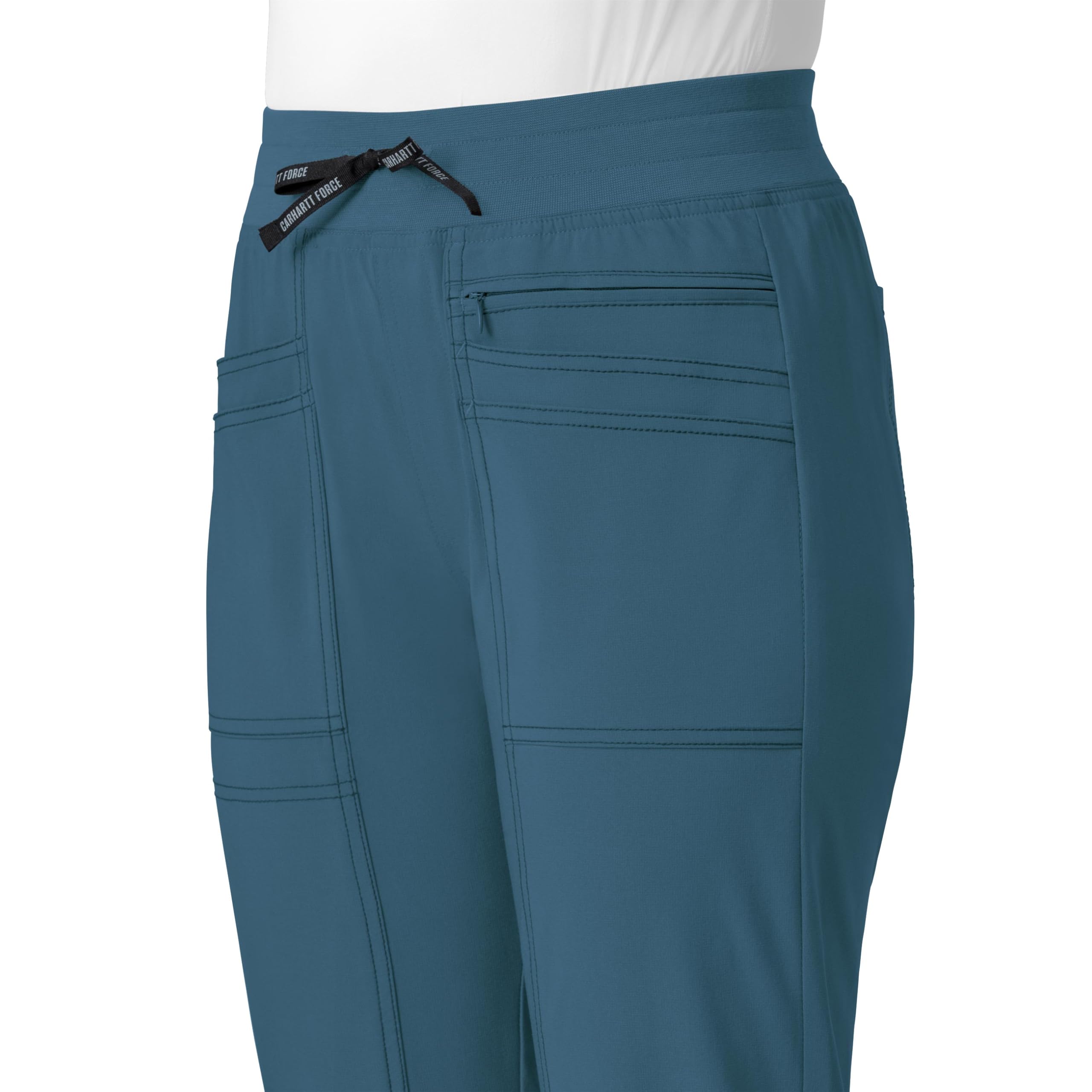 Carhartt Cross-Flex Scrubs for Women, Slim Leg Scrub Pant - Caribbean Blue, XS Petite