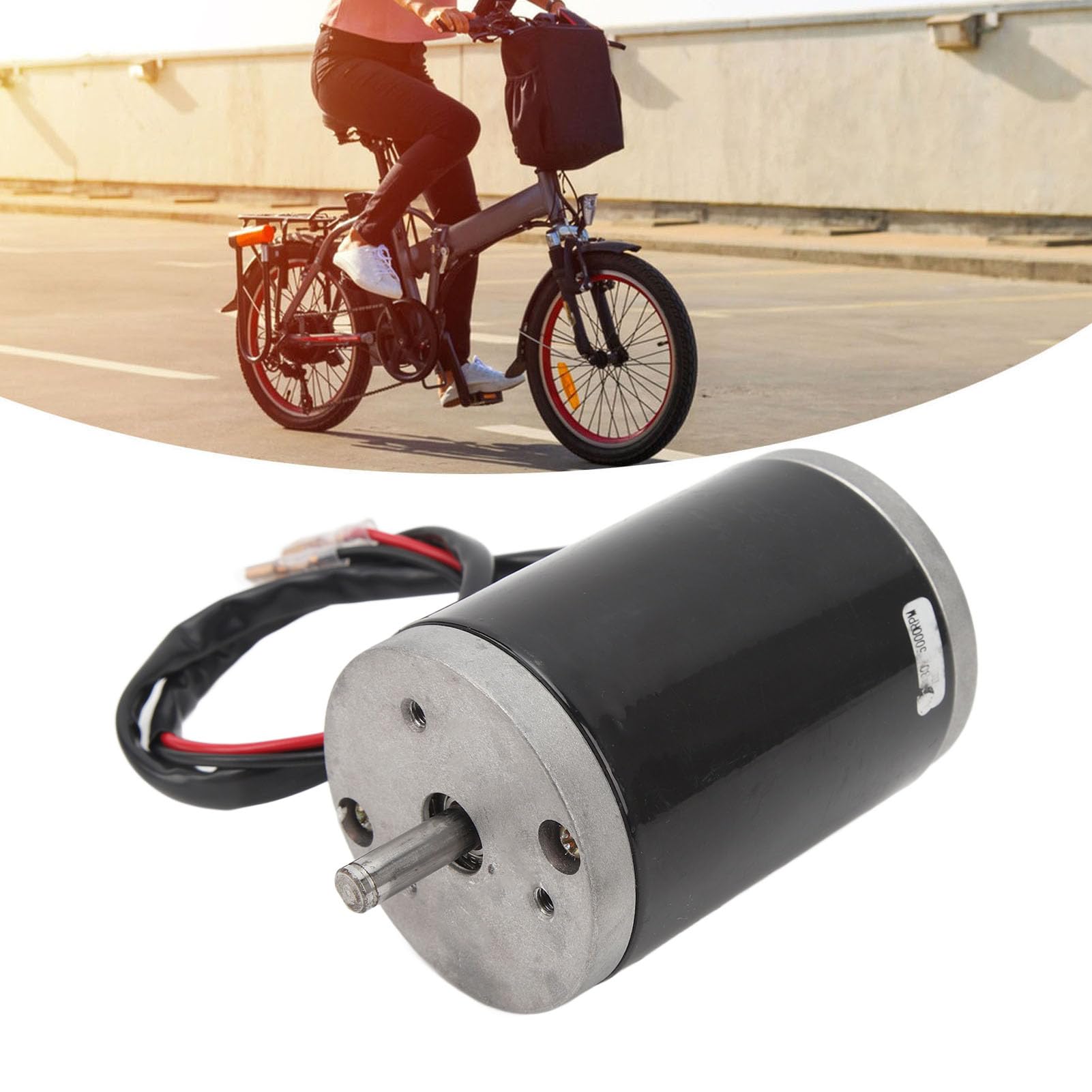 BuyWeek Szczotkowy silnik elektryczny 180 V 200 W, stały magnes 5000 obr/min, szybki silnik elektryczny do samodzielnego wykonania, skuter elektryczny