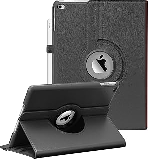 9.7 inch ipad Case Fit iPad 9.7 2018 2017 / iPad Air 2 / iPad Air - 360 Degree Rotating Case Cover for iPad 9.7'' (5th Generation, 6th Gen) / iPad Air 2 / iPad Air with Auto Sleep Wake (Black)