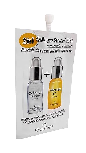 8 paquetes de suero de colágeno + Vi C de Royal Beauty. (0.28 oz/paquete)