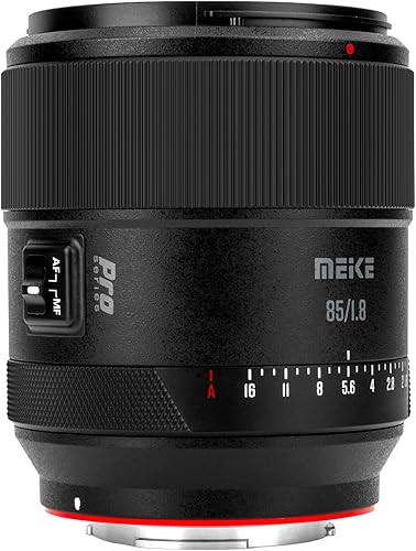 Meike 85 mm F1.8 Pro Autofokus — šoninis vaizdas
