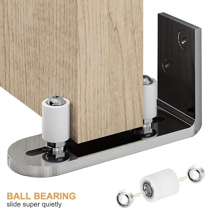 Buy EaseLife Sliding Barn Door Bottom Floor Guide,Ball Bearings Adjustable Stay Roller,Wall