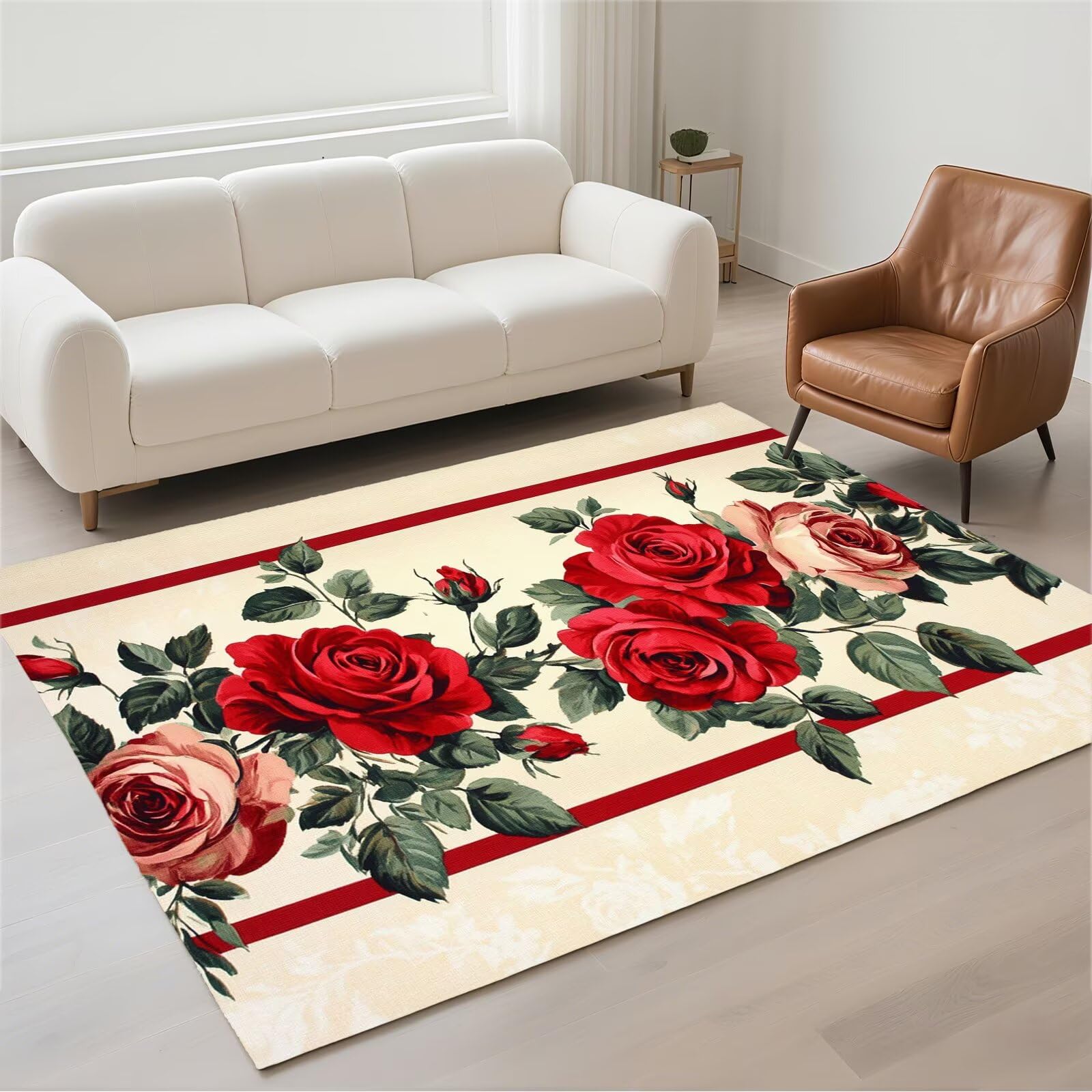 Tapis de salon rose 80x150 grand carpet moderne lavable antidérapant entrée bureau