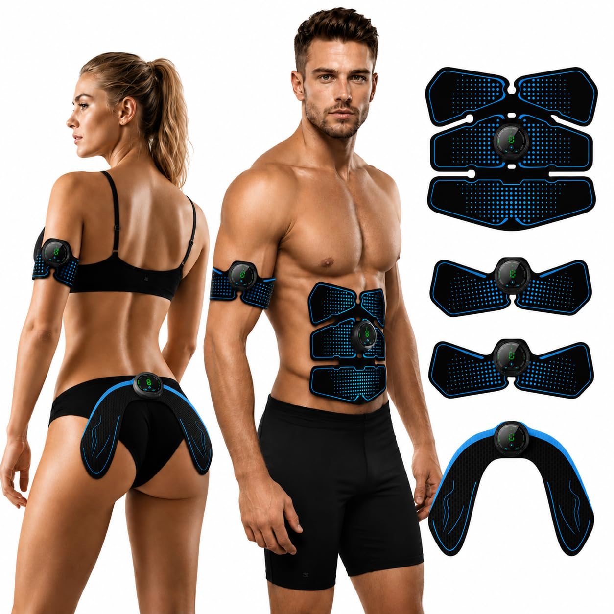 Abs Booty Muscle Toner, Stimulator for Abdomen Arms Thighs Buttocks