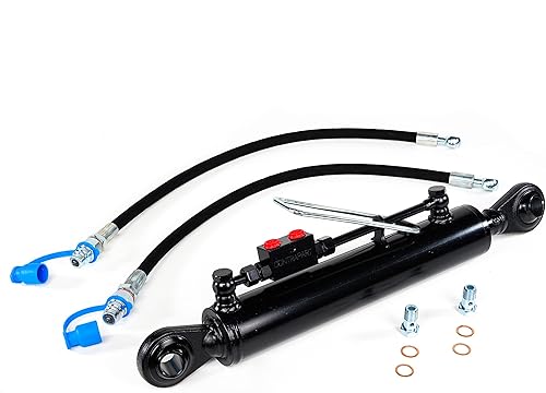 Enlace superior hidráulico Cat. 2-2 con bloque de bloqueo 21 58" - 32 1116" con 2 x mangueras