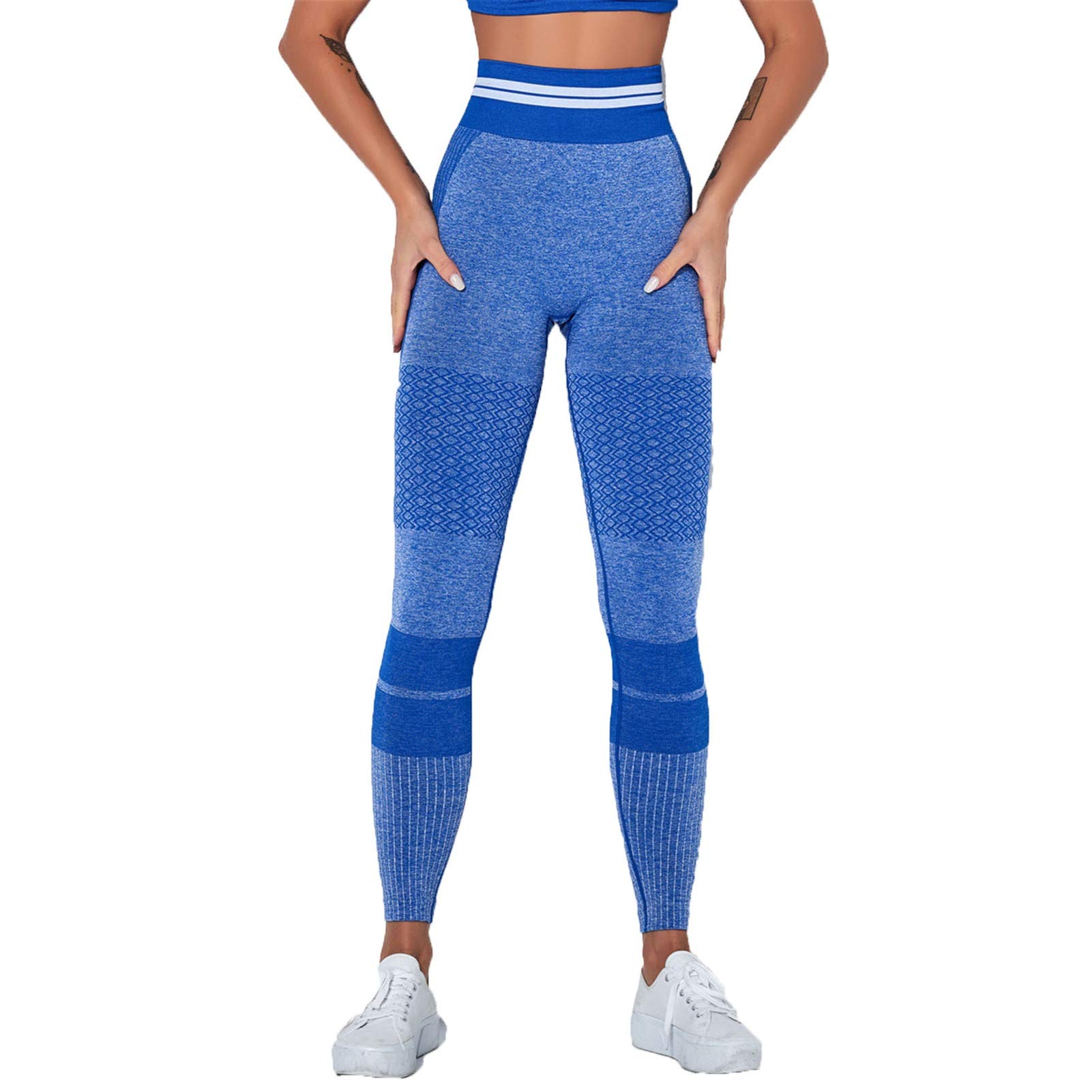 Femme Yoga Leggings Pantalons Entraînement, Femmes taille haute transparente Skinny Leggings Gym Tummy contrôle Scrunch Pantalon de yoga Butt Lift entraînement Power Flex Fitness Collants Sexy Fitness
