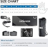 Vista 6 de Guantes Calefactables Mejorados para Hombres y Mujeres, Guantes Mitones Eléctricos de Batería para Esquí y Motocicleta