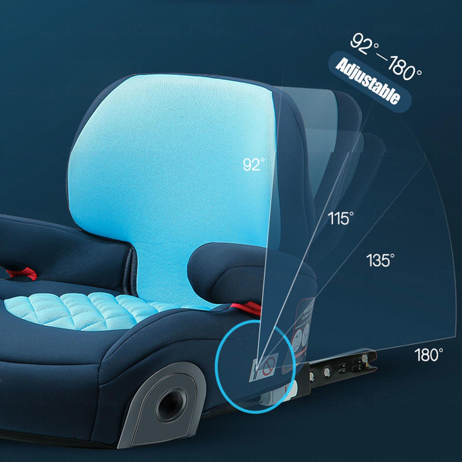 Sitzerhöhung, 3-12 Jahren,15-36 kg,mit Isofix Sitzerhöhung Auto Kinder Ab 15 kg Abnehmbare Rückenlehne Sitzschale für Kinder,B