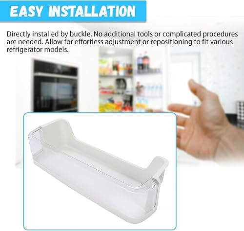 Miniatura 5 de HECASA DA97-08347A - Estante para puerta de refrigerador (parte inferior) compatible con Samsung Refrigerador Lower Door Bin Shelf Plastic White