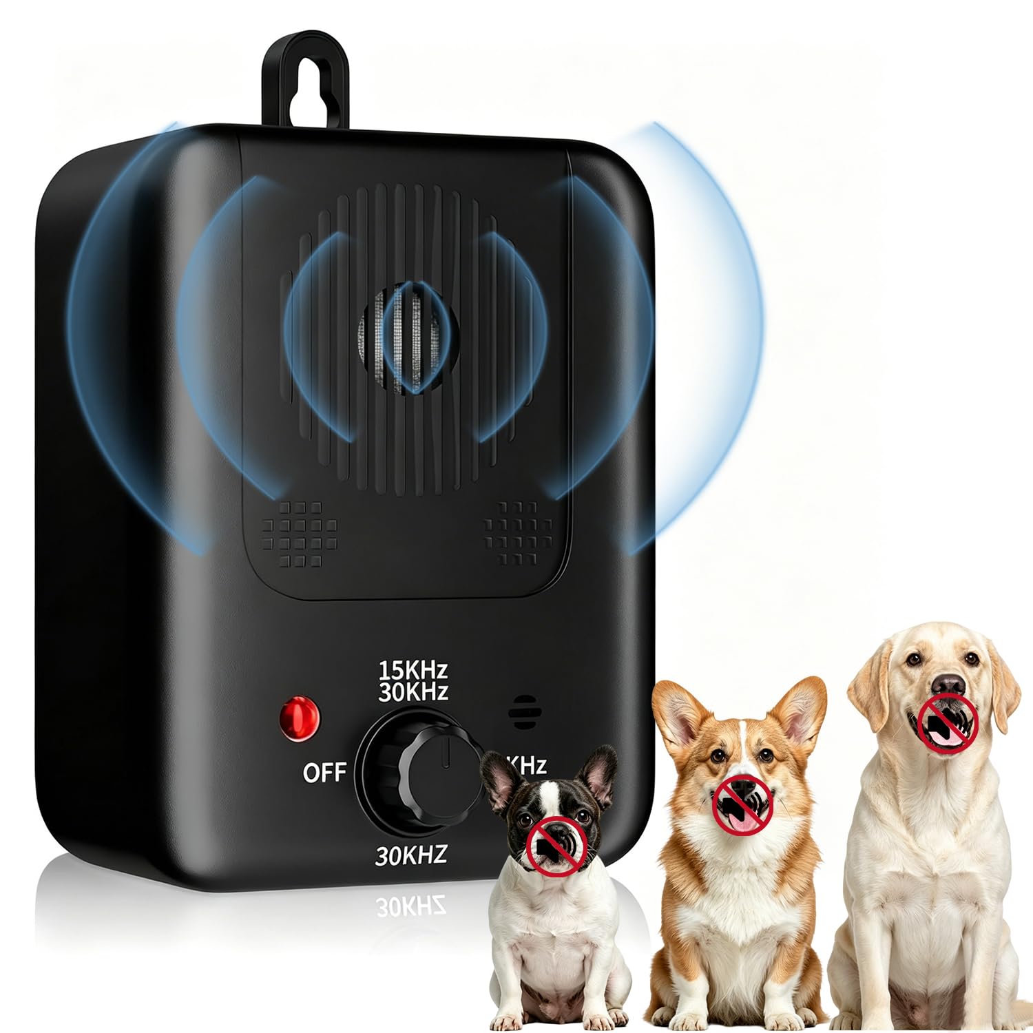Anti Bell Gerät Hunde, 2026 Upgrade Ultraschall Hundebell Stopper, Aufladbar Ultraschall-Bellstopper mit 3 Modi, 50 Fuß Reichweite Antibell Ultraschall Gerät für Hunde Training Großer Kleiner Hunde