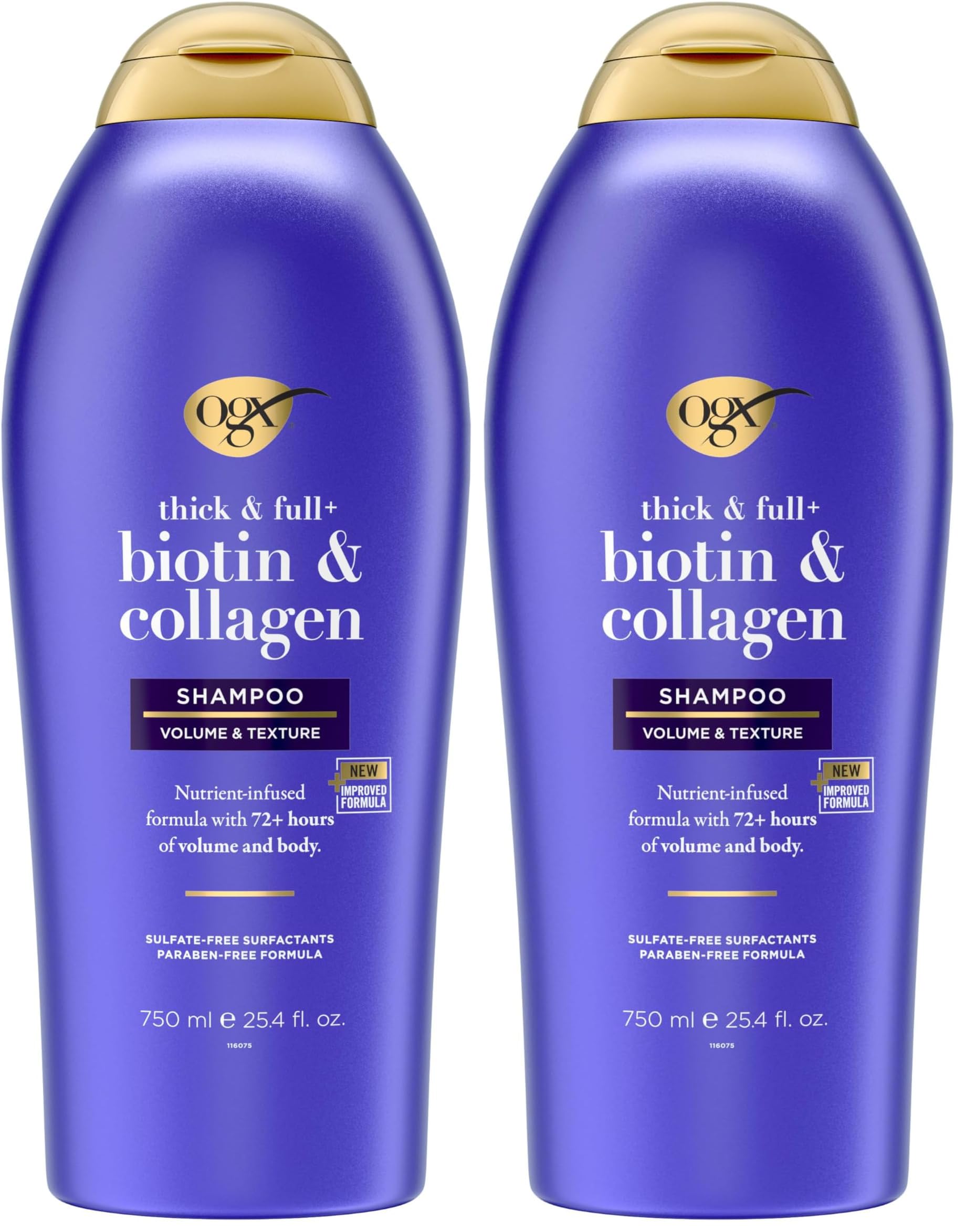 Thick & Full + Biotin and Collagen Shampoo, 25.4 Fl Oz (Pack of 2)