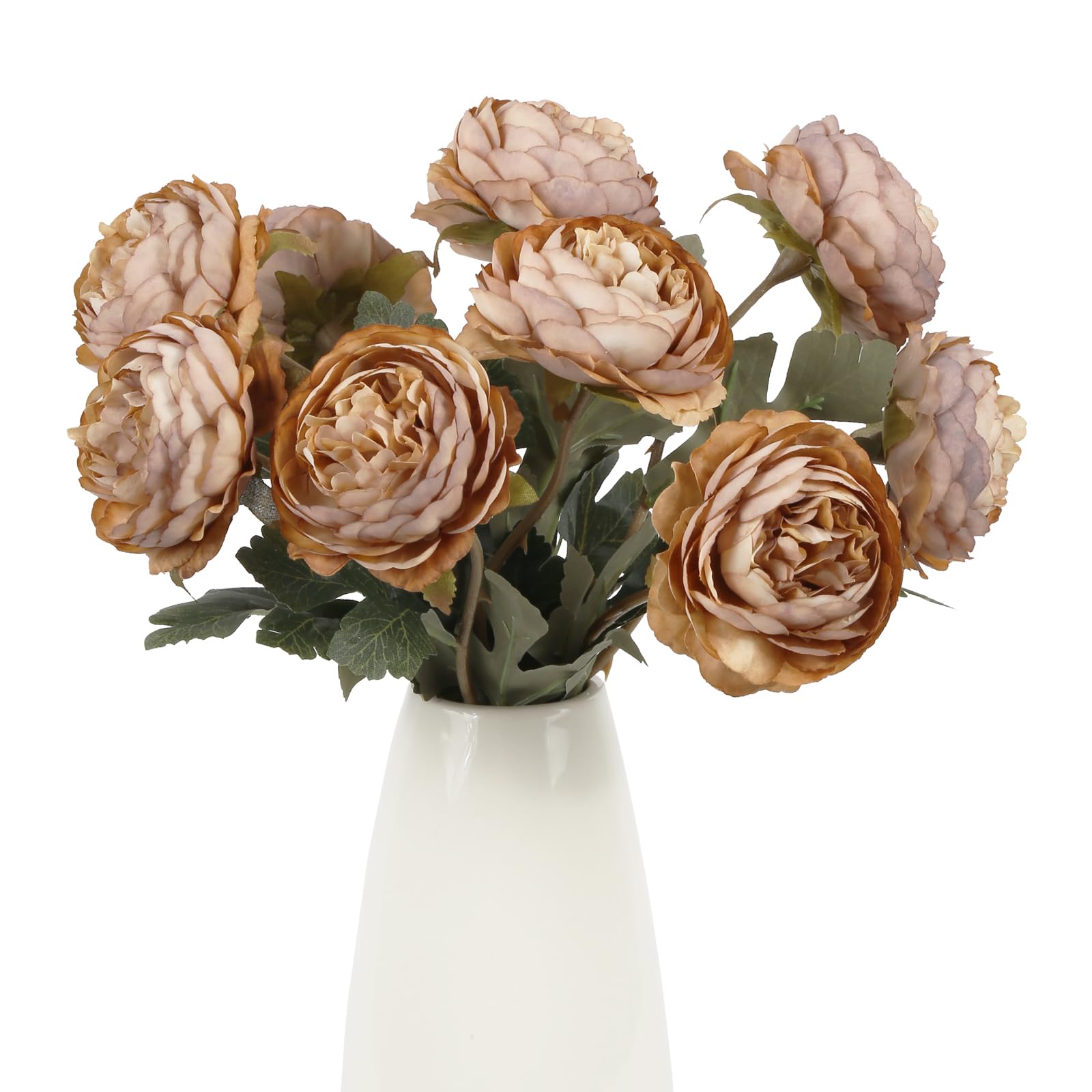 Photo 1 of ***STOCK PHOTO FOR REFERENCE ONLY..WHITE FLOWERS***
IPOPU 10pcs Coffee Peonies Artificial Flowers Real Touch Silk Peonies with Stems Real Look Fake Peony for Home Wedding Hotel Office Party Centerpiece Decorations