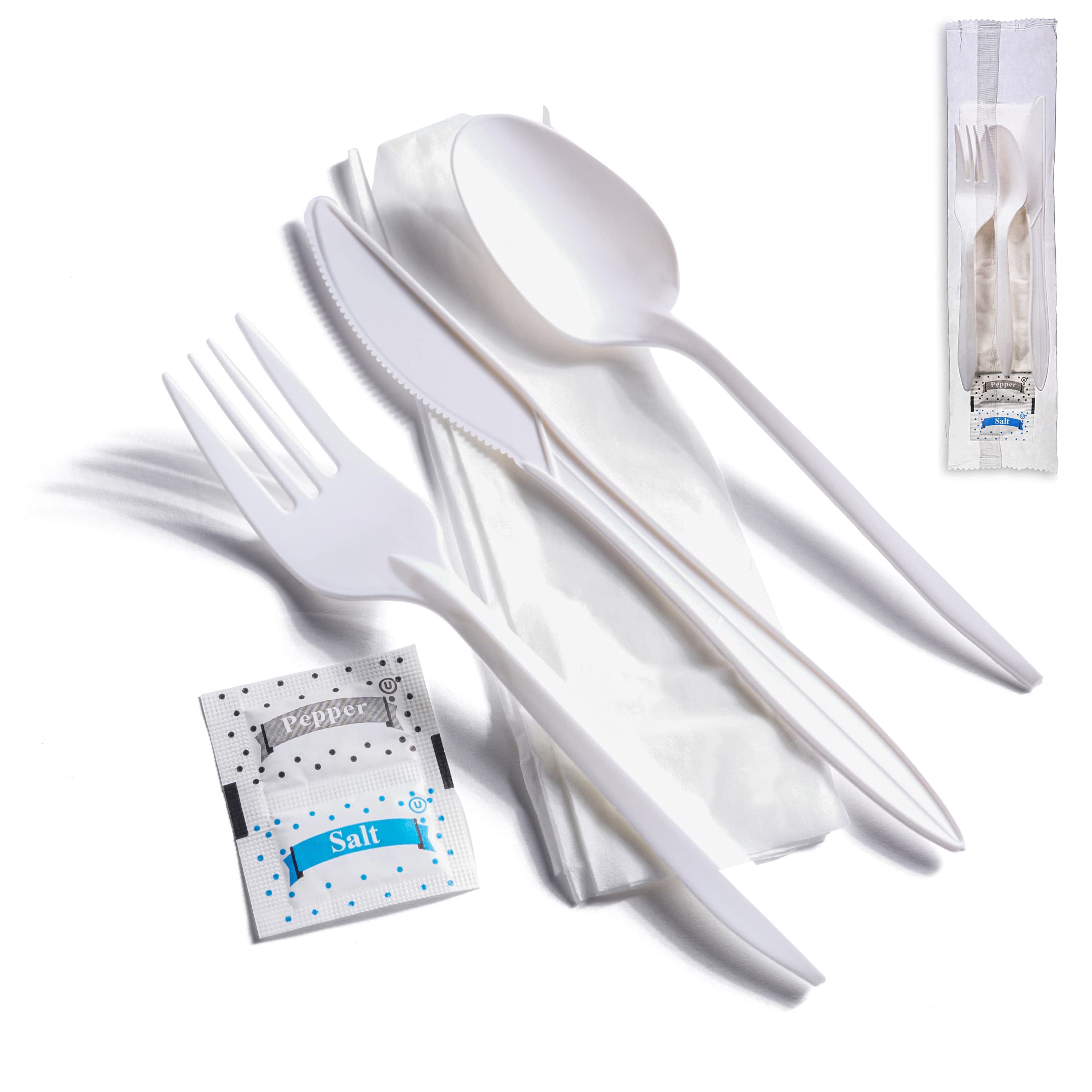 Buy Individually Wrapped Plastic Cutlery Set with Napkin + Salt