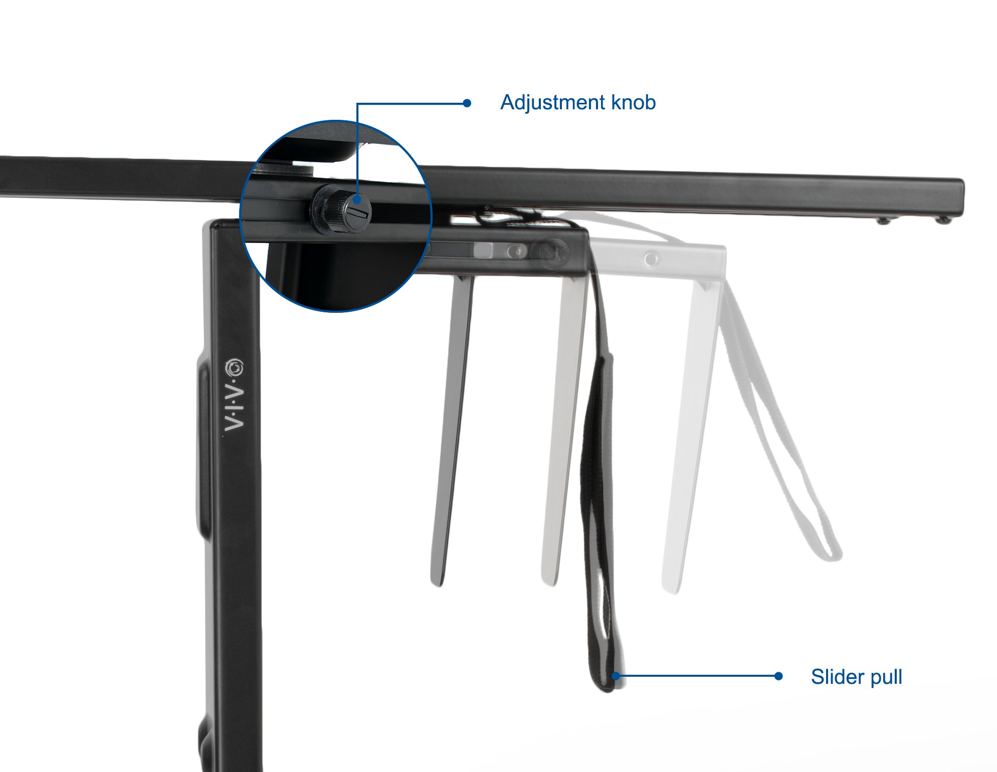 VIVO Adjustable UnderDesk Slider PC Mount, Computer Case Holder with
