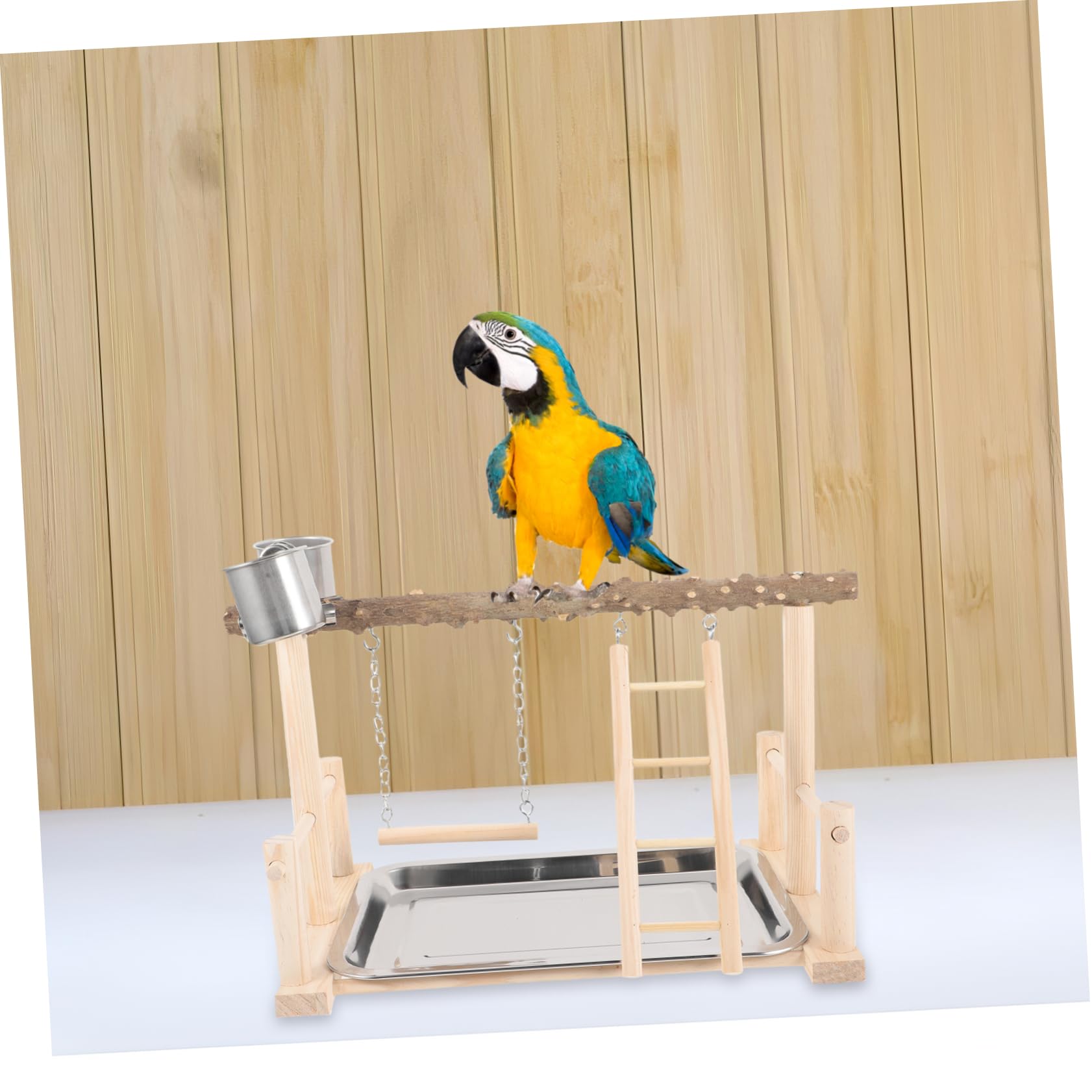 BESPORTBLE de Cómodo Entrenamiento Percha de en para Natural Madera Pájaros Antideslizante Soporte Agarre y Adecuado para Loros y Aves Domésticas Jaulas