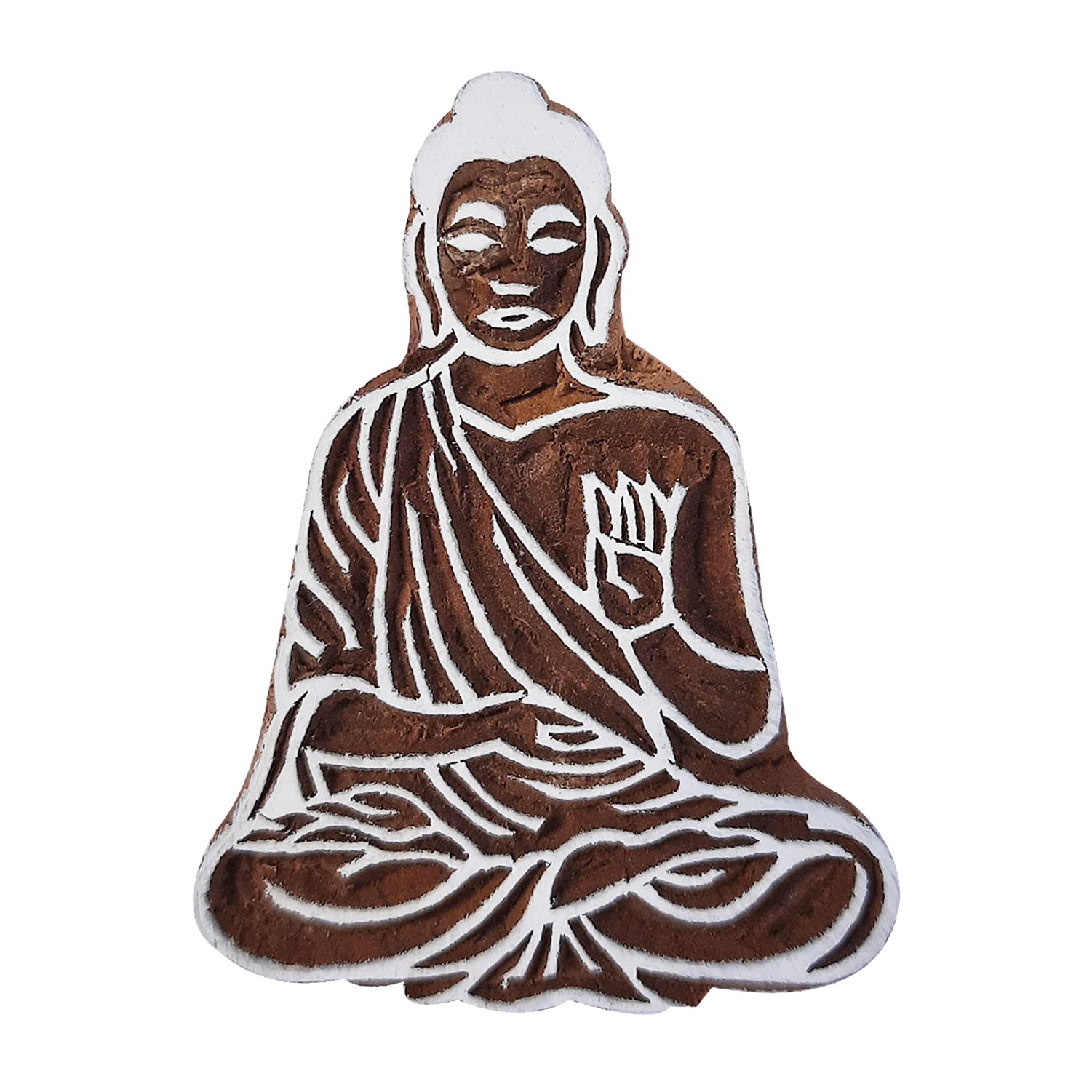 Royal Kraft Religious Wooden Printing Block Stamp - DIY Henna Fabric Textile Paper Clay Pottery Block Printing Stamp THItag019 1