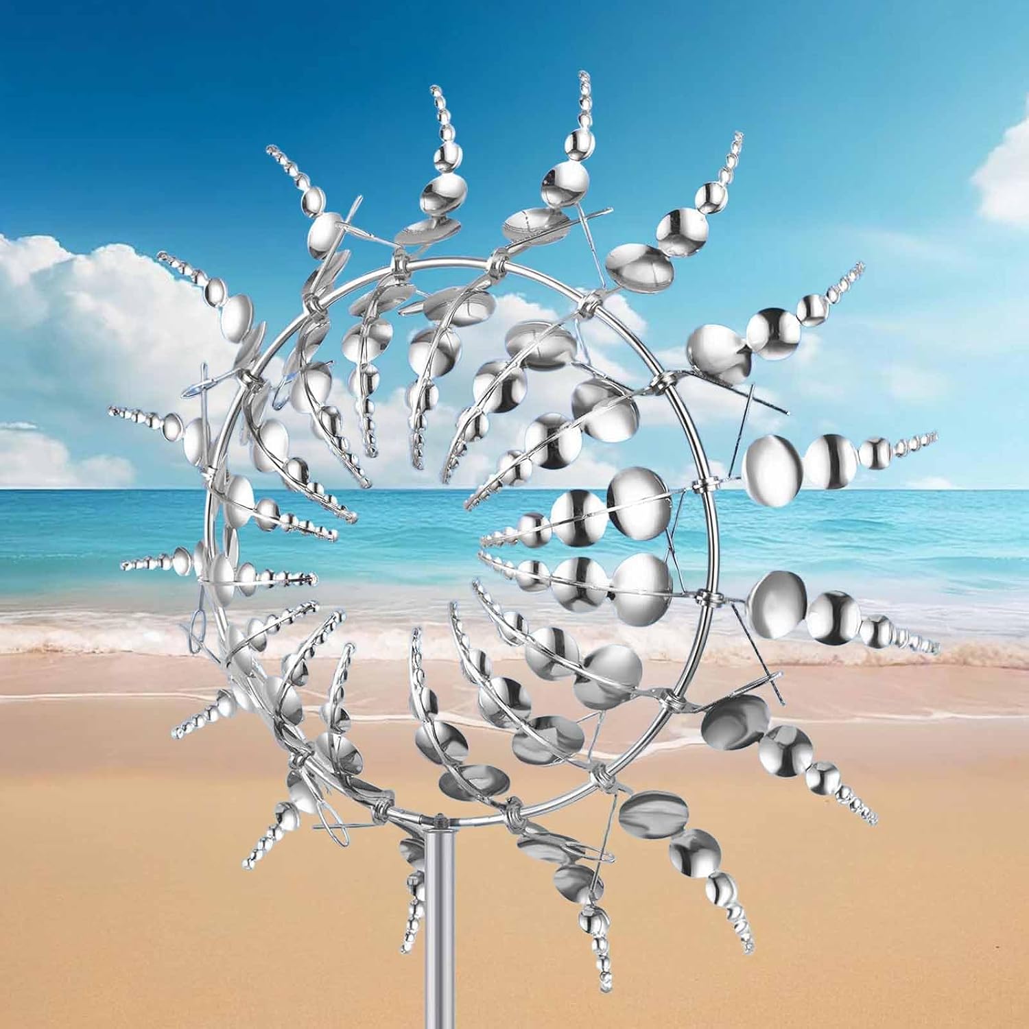 Magical Metal Windmill, Yard Spinners, Wind Spinners for Yard Garden, Outdoor Spinners, Windmill for Yard, Wind Sculpture for Yard Garden Patio Decoration (2PCS Windmills)